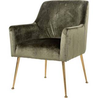 👉 Stoel groen active Harper veer velvet 7423552687674