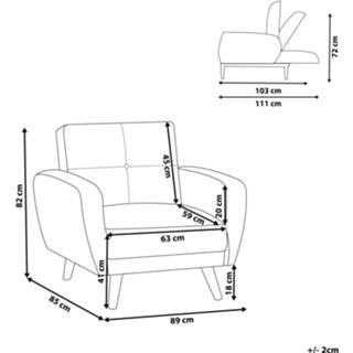 👉 Fauteuil stof grijs lichtgrijs FLORLI 4260602375821