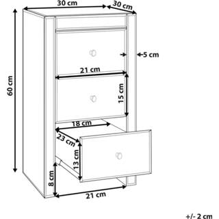 👉 Nachtkastje zilver met spiegeleffect LORRIS 4251682200073