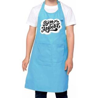 👉 Keukenschort blauw One Size kinderen Bon appetit voor - kinderschorten / schort kind 8720147658439