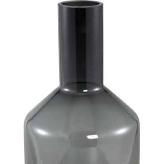 👉 Vaas zwart bruin glas hout One Size Andro H37,5 x Ø12 cm Glas/hout Zwart/bruin 8720014511096