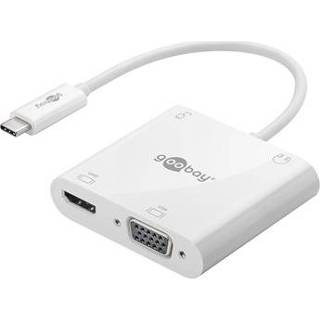 👉 Wit Goobay USB-C naar HDMI/VGA Adapter - PD 100W 4040849524189