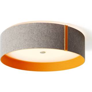 👉 Plafondlamp oranje grijs vilten Lara felt - LED plafondlamp, grijs-oranje