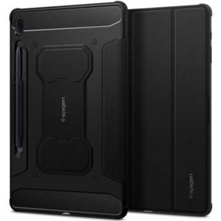 👉 Zwart book Samsung Galaxy Tab S7 FE Hoes - Spigen Rugged Armor Pro 8809756647758