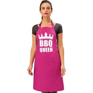 👉 Schort roze One Size vrouwen Barbecueschort BBQ Queen dames - Barbecue 8719538507562