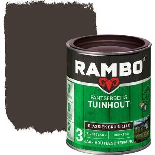 👉 Male Rambo pantserbeits tuinhout dekkend zijdeglans 1113 klassiekbruin 0,75L 8716242827504