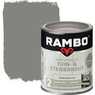 👉 Steigerhout male Rambo pantserbeits tuin en 1139 steengrijs 0,75L 8716242880509