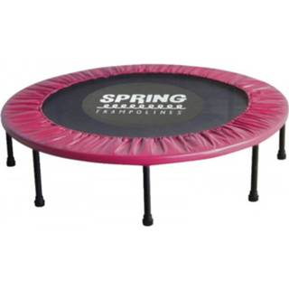 👉 Mini trampoline zwart roze PVC Spring 140 Cm Opvouwbaar - Black Edition Rand 8719244985524