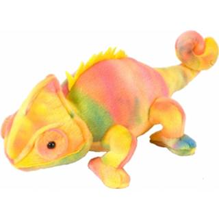 👉 Knuffel oranje geel pluche Wild Republic Kameleon Junior 20 Cm Oranje/geel 92389122756