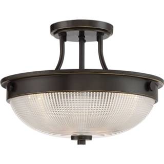 👉 A++ brons mannen metaal Glas-plafondlamp Mantle met bronsfinish