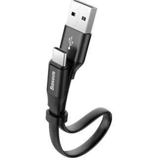 👉 Zwart Baseus Nimble Laad & Synchroniseren USB-C Kabel CATMBJ-01 - 23cm 6953156257375