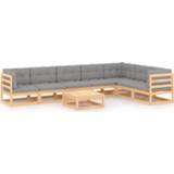 👉 Grenenhout active 8-delige Loungeset met kussens massief 8720286479025