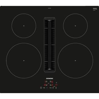 👉 Zwart b bouw keramisch glas Siemens EH611BE15E inbouw inductiekookplaat met afzuiging 60 cm breed 4242003888414