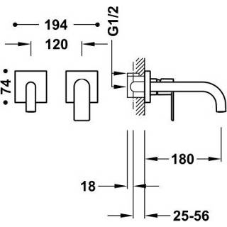 👉 Wastafelmengkraan zonder waste keramisch hendel standaard perlator Mat Wit project bouw mengkraan messing Inbouw Tres Gebogen Uitloop 18 cm 8429546536439