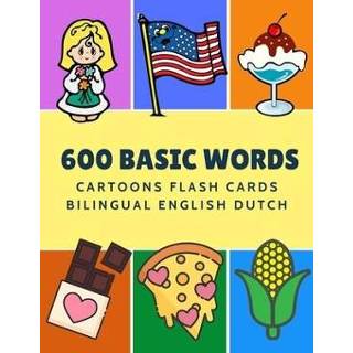 👉 Compact Flash geheugen engels baby's 600 Basic Words Cartoons Cards Bilingual English Dutch: Easy learning baby first book with card games like ABC alphabet Numbers Animals to pract 9781081363932