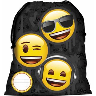 👉 Zwart multikleur Emoji Cool Squad - Gymbag 42 Cm 5901130057771