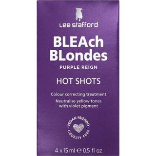 👉 Sachet purper active Lee Stafford Bleach Blondes Purple Reign Hot Shot Sachets 4 x 15ml