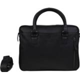 👉 Laptoptas zwart leer vrouwen schoudertas effen cognac active DSTRCT Leren 14 inch Premium Collection Incl. Onderhoudspakket 7433637855881
