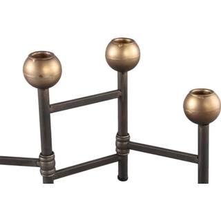 👉 Kandelaar zwart IJzer One Size Lonne Meervoudige 39 x 4,5 19,5 cm 8720014512147