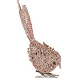 Kerstboom roze One Size 2x Kerstboomversiering glitter vogeltjes op clip 12 cm - decoratie 8720276409711