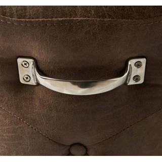 👉 One Size GeenKleur Rivièra Maison Bowery Footstool 43 cm, Pellini, Coffee 8718056653485