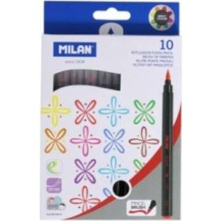 👉 Viltstift kunststof One Size meerkleurig Milan Brush junior 0,5-4 mm gekleurd 10 stuks 8411574056072