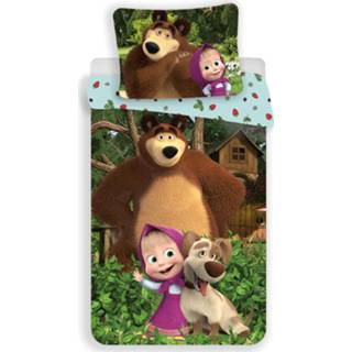 👉 Dekbedovertrek katoen multi Masha en de Beer Strawberry 8592753026755