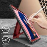 👉 SUPCASE Full Cover Case Hoesje iPad Pro 11 inch - 2021 - Pencil houder - Rood