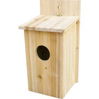 👉 Vogelhuisje hout Vogelhuisje/nestkastje naturel 30 cm