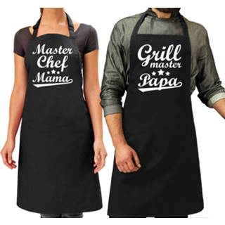 👉 Keukenschort volwassenen Master chef mama en Grilmaster papa bbq schort - Vaderdag moederdag cadeau