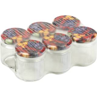 👉 Weckpot Set van 24x stuks glazen weckpotten/inmaakpotten met schroefdop 210 ml