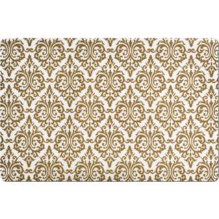 Placemat gouden Set van 12x stuks rechthoekige placemats met barok print 43,5 x 28,5 cm