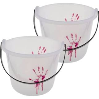 👉 Snoep Set van 4x stuks horror emmertjes glow in the dark 13 x 5 cm