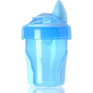 Drink beker blauw jongens baby's Vital baby Drinkbeker, eerste 120ml vanaf de 4e maand in blau 4260134291262