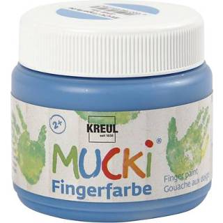 👉 Vingerverf blauw Mucki Metallic 150 ml 4000798117122