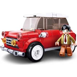 👉 Mini auto kunststof One Size rood Sluban Model Bricks: (M38-B0706B) 8719558071432