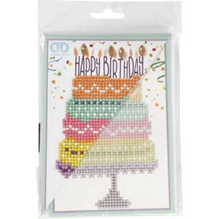 👉 Meerkleurig Diamond Dotz Verjaardagstaart Kaart 4897073246567