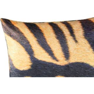 👉 Bruin One Size Nia Vierkant Kussen Tijger 45 x 10 cm Velvet 8720014525949