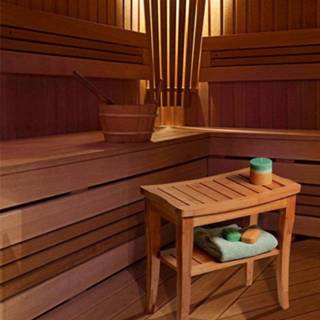 👉 Saunabank bamboe hout houten bruin Badkamer / Sauna bankje met opbergruimte - Van Stevige voor in of Handig als badkamerkruk badkamerstoel Decopatent® 90165158937