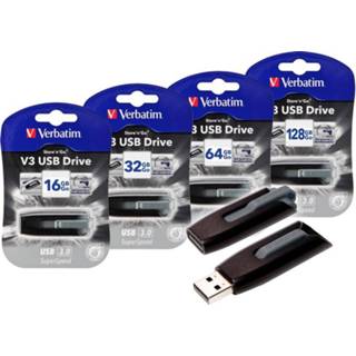 👉 Active grijs Verbatim USB 3.0 geheugensticks V3 Store n Go 16 GB,