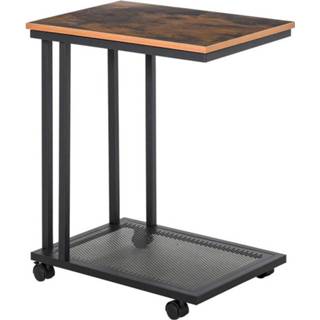 👉 Salontafel active HOMCOM Salontafel, trolley, serveerwagen, bijzettafel, nachttafel, op wielen 6011624650667