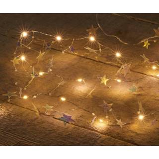 Wit One Size GeenKleur Sterren b.o.t. 140 cm/20led warm / 2xAA 6/18h timer 8713619406270