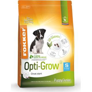 👉 S One Size GeenKleur Fokker Dog Opti-Grow 2,5kg 8713447013220