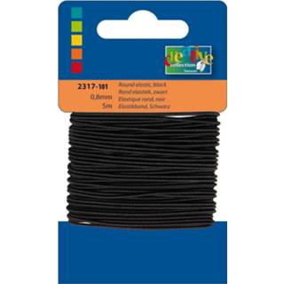 👉 Elastieken band active zwart 1x hobby elastiek 0,8 mm x 5 meter