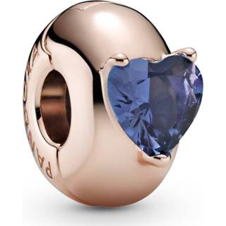👉 Blauw rose zilver One Size array Pandora Colours 789203C02 Clip-Stopper Blue Heart Solitaire rosekleurig 5700302899092
