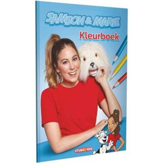 👉 Kleurboek blauw papier One Size rood Studio 100 Samson & Marie junior A4 9789462775725