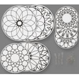 Knutselset wit karton One Size mannen Creotime Mandela 12-15-18 cm 9 stuks 5707167049716