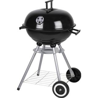 👉 Houtskool barbecue RVS zwart One Size BBQ Collection - Inclusief GRATIS barbecueset Grilloppervlak (LxB) 45 x 8711292770350