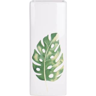 Radiator witte One Size wit 1x waterverdampers/luchtbevochtigers botanische planten print monstera blad 21 cm - Waterverdampers voor de verwarming Luchtvochtigheid verhogen 8720276509121