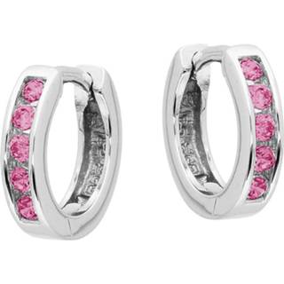 👉 Zirkonia roze zilveren One Size no color Lilly Klapcreolen - Gerodineerd 107.0501.12 8712121617723